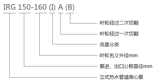 IRG立式热水管道网投在线官网型号意义